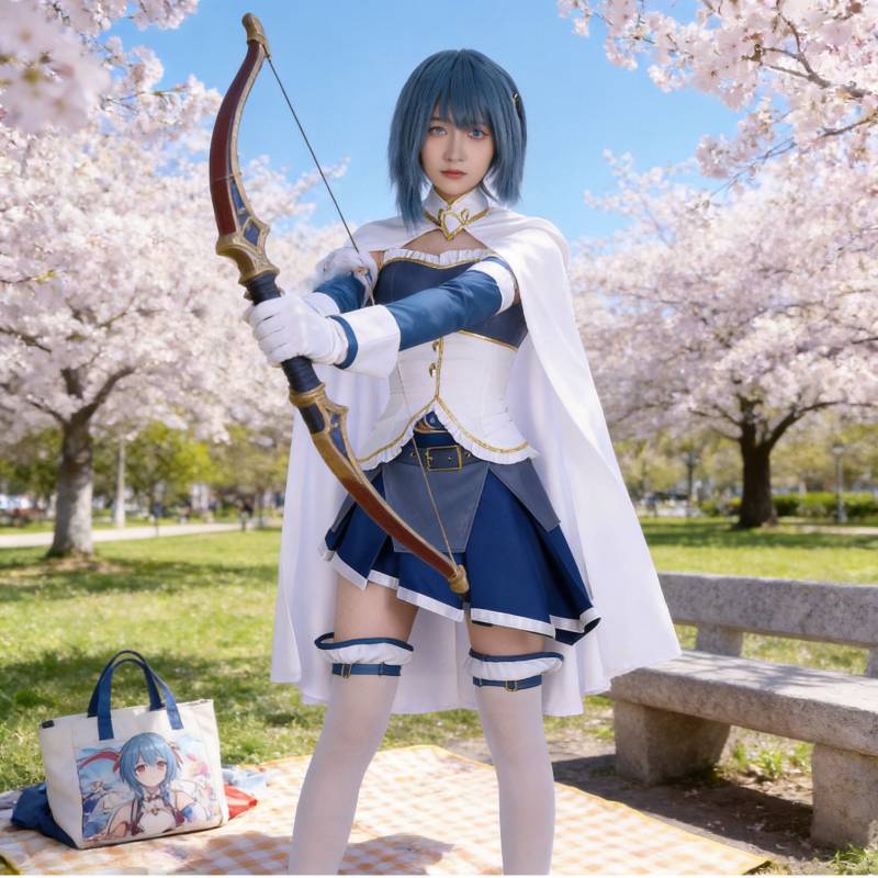 Madoka Magica Cosplay Costume With Polyester Fabric For Anime Role Play
