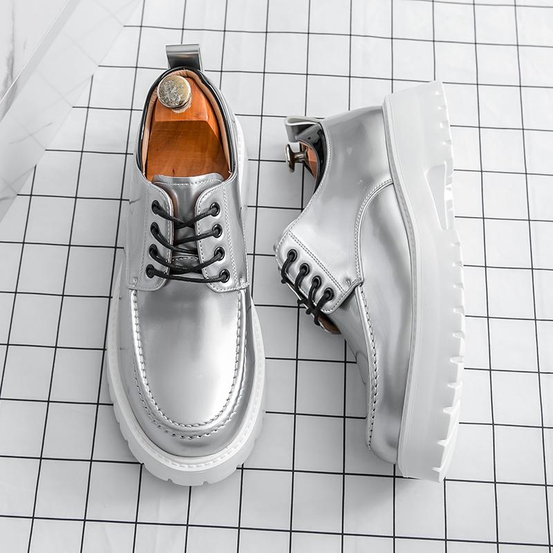 

Fashion Luxury Formal Business Wedding Dress Shoes Thick Bottom Anti-slip Wearable Casual Shoes British Style Mens Leather Oxford Shoes 46