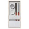 ZEN Hasami Ware Chopsticks and Rest Gift Set, Gray and Light Gray, 4 Pieces, 22.5cm