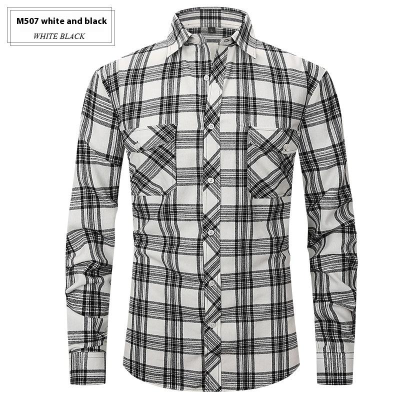 Cozy Up Men's Casual Plaid Flannel Long Sleeve Button Down Shirt
