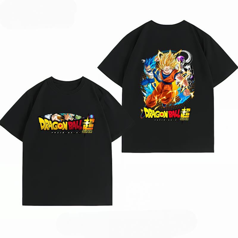 Unisexs Clothing 100 Cotton Summer TShirt Bandai Dragon Ball Super Goku Vegeta Frieza Print Unisexs Tops