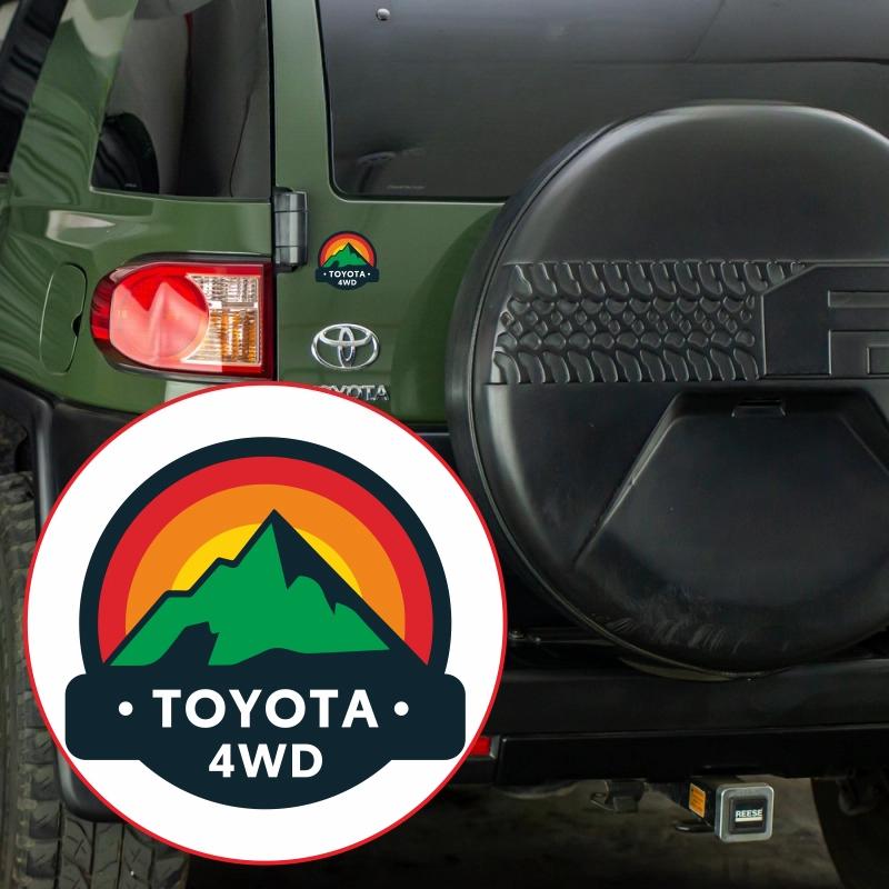 Reflective car sticker for Toyota Speedmaster 4Runner Overbearing Land Cruiser FJ body rear gear sticker