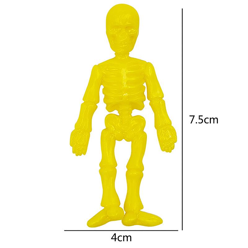 5Pcs Halloween Dehnbar Skelett Party Favors Tpr Weichgummi Zombie Horror Stress Relief Spielzeug Halloween Geschenke Für Mann Kinder