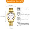 Watch Analog Display Stainless Steel Calendar Quartz Leisure Business Stylish Gold Silver Fashion Accessories Birthday Anniversary Christmas Day