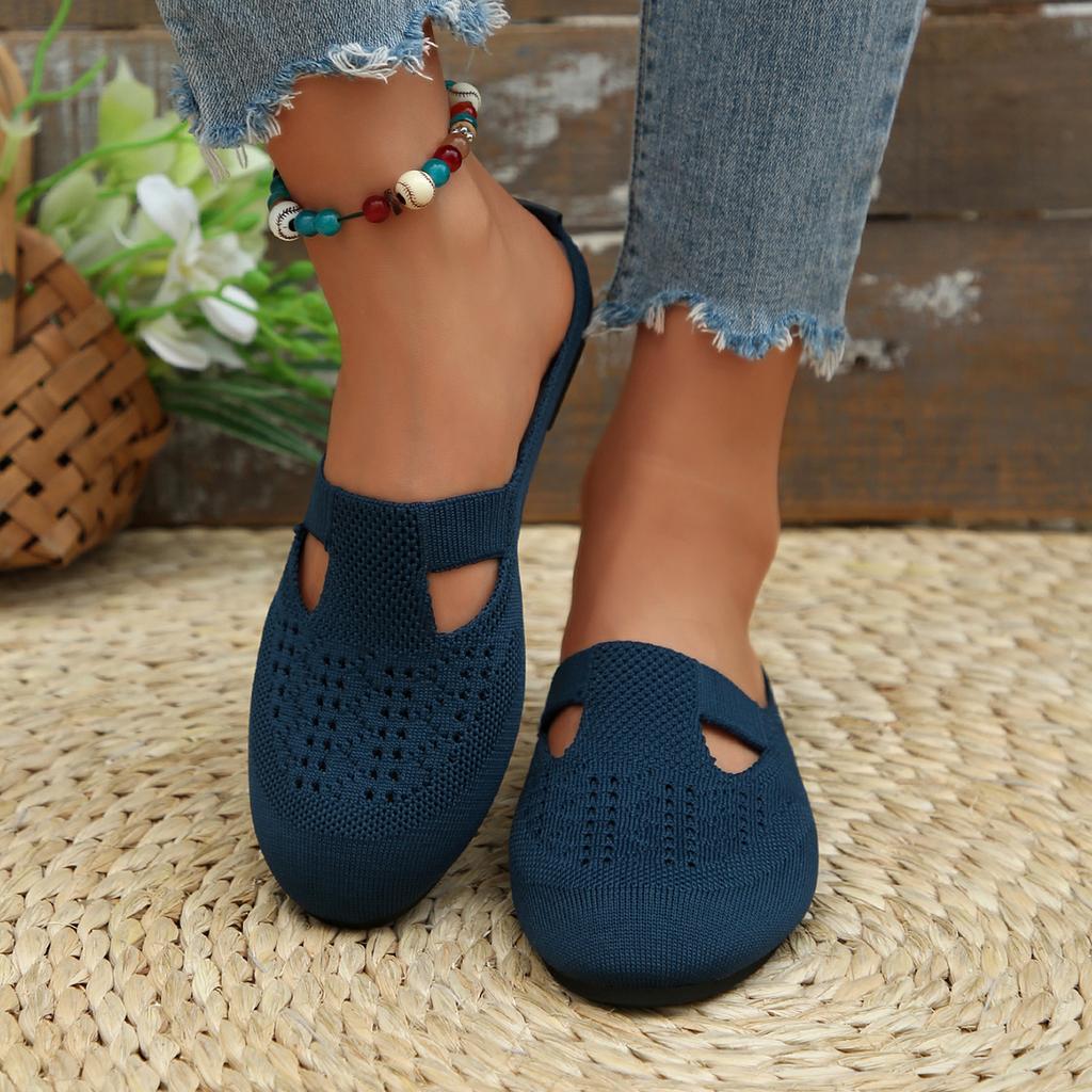 Fashion Women's Shoes Casual Sneaker Soft Sole Lightweight Slip on Casual Shoes Half Drag Daily Comfy Mules Women's Summer Shoes