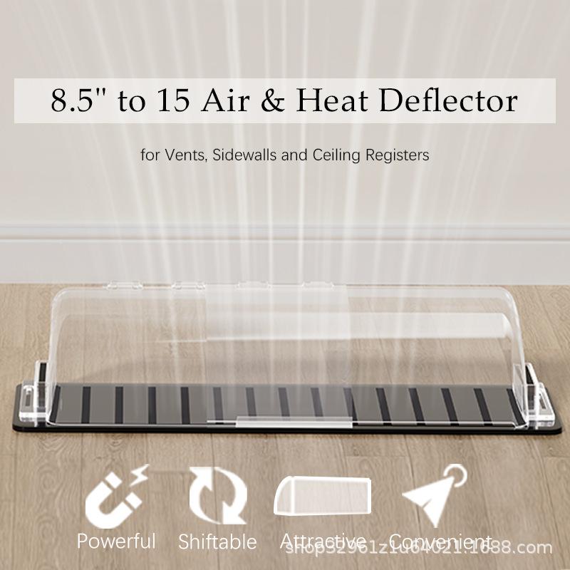Magnetic Air Deflector Universal Fit Floor Register Vent Air Flow Controller Non Slip for Side Wall Ceiling All Season Home Use