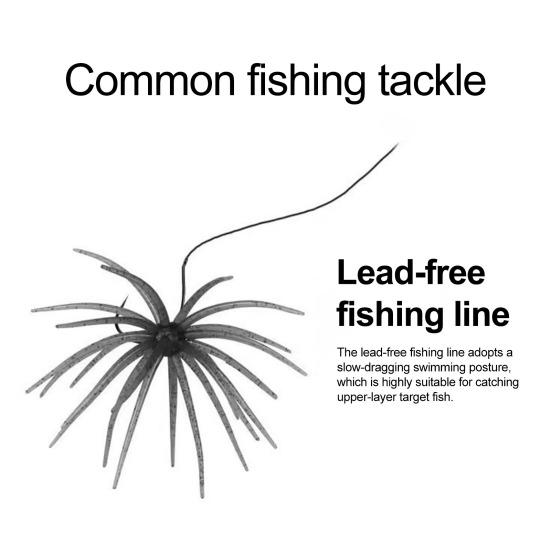 Bionic Soft Bait 2Pcs Sea Urchin Lure, 11cm/10g Floating Topwater Artificial Lightweight Lure Bait, Fuzzy for Freshwater Saltwater Fishing