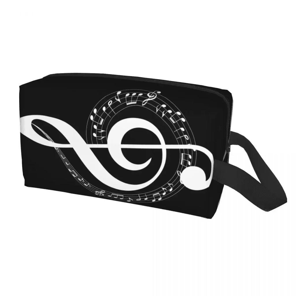 Piano Fantasy Kosmetiktasche Damen Niedlich Große Kapazität Mode Musiknote Make-up Tasche Beauty Aufbewahrung Toilettentaschen