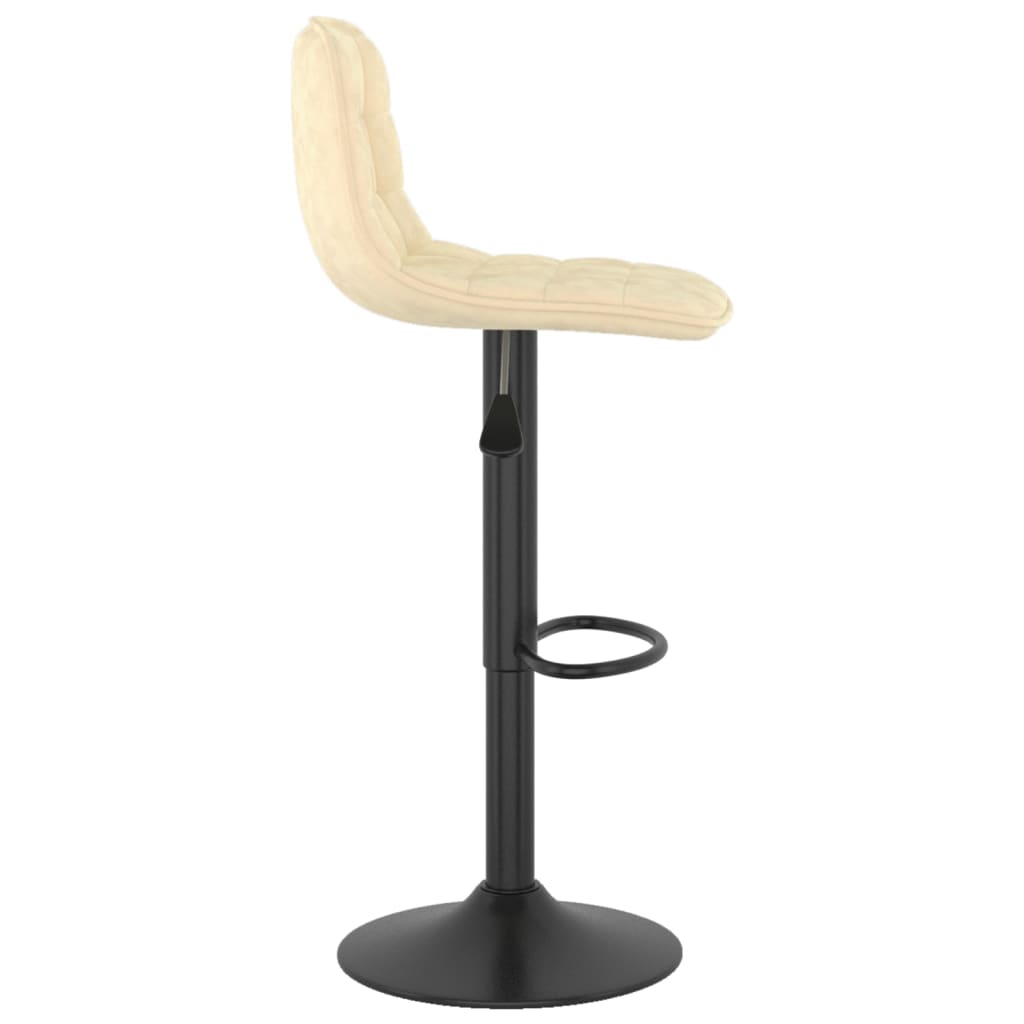 Bar Stool 2 Pcs Cream Velvet