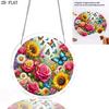 2D Flat, 1pc, 2D Flat Floral Butterfly Scenery Themed Design, 2D Flat Acrylic Suncatcher Window Hanging Decoration, Suitable As a Birthday Gift for Wo