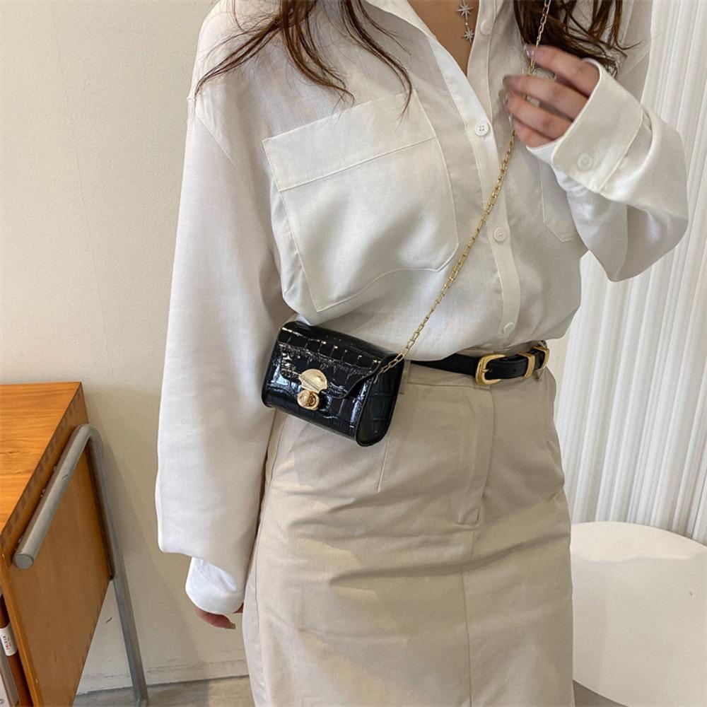 Trendy Mini Shoulder Bag Casual Chain Messenger Bag Daily Commuting Bag Lipstick Coin Purse