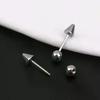 1 Paar Punk Persoonlijkheid Demon Titanium Staal Scherpe Kegel Piercing Voor Mannen Vrouwen Hip Hop Rock Kraakbeen Oorbellen Stud Sieraden Cadeau