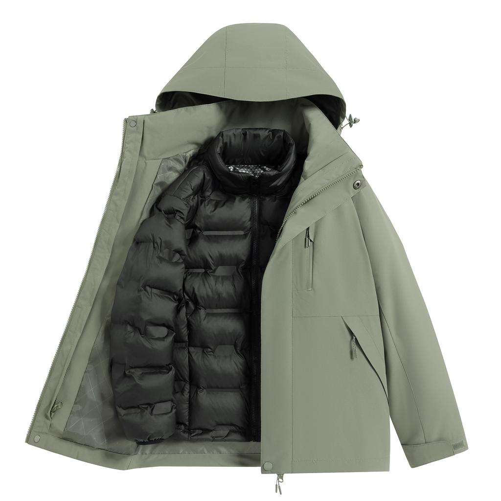 The latest popular down liner jacket autumn and winter men's and women's detachable ski clothing outdoor windproof jacket 90 down