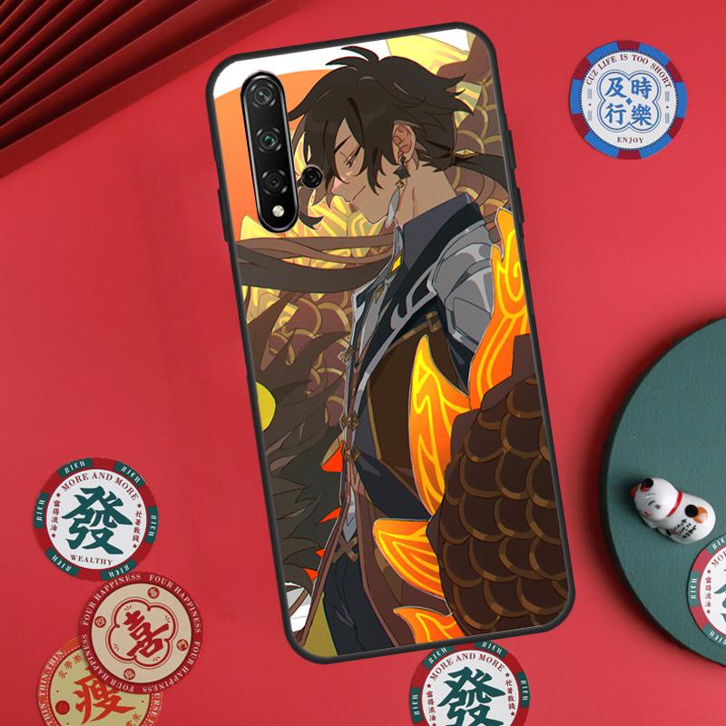

zhongli genshin impact For Huawei Nova 12s 7i 8i 11i 12i Y73 Y70 Y90 Y60 Y72 Y61 Y91 9 10 SE P30 Pro P40 Lite Case Huawei Nova Y91