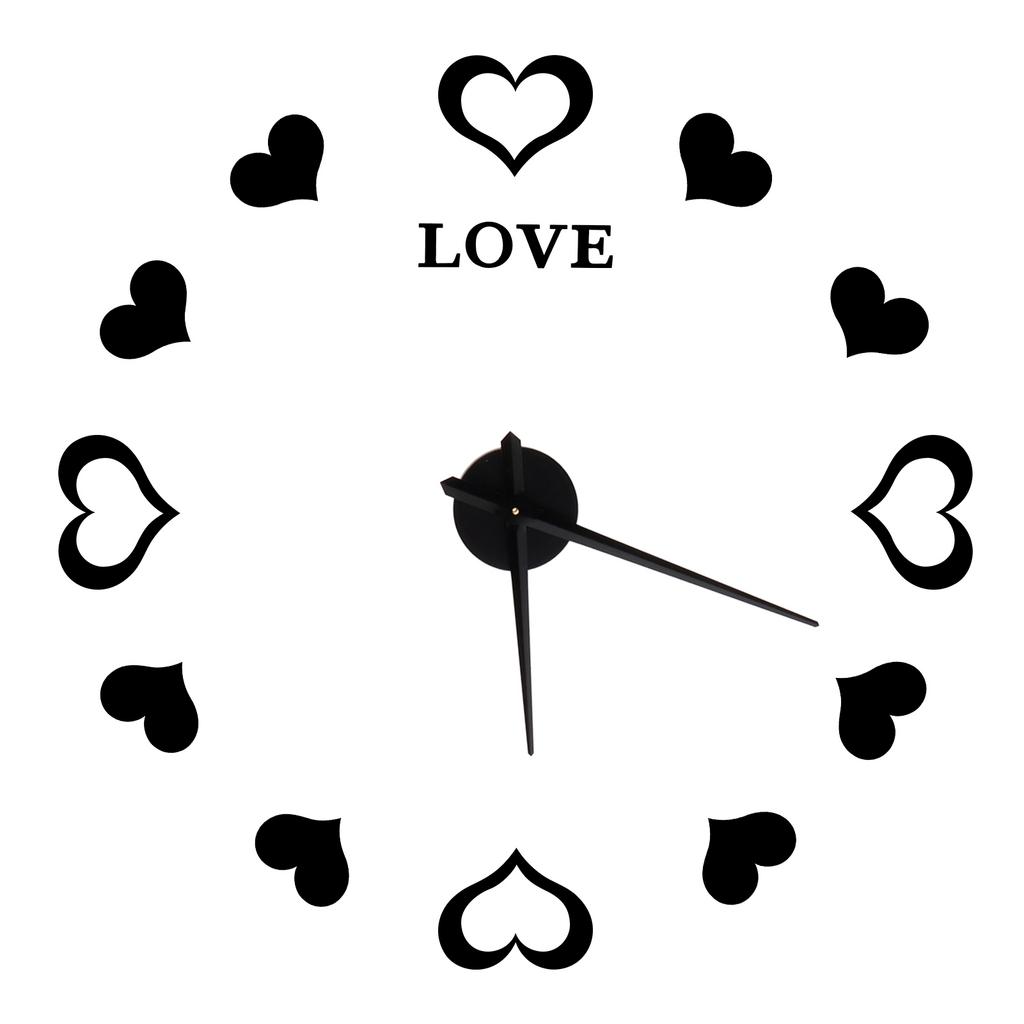 Innovative DIY Wanduhr Acryl Spiegeloberfläche Wandaufkleber Uhr für HeimdekorationSchwarz