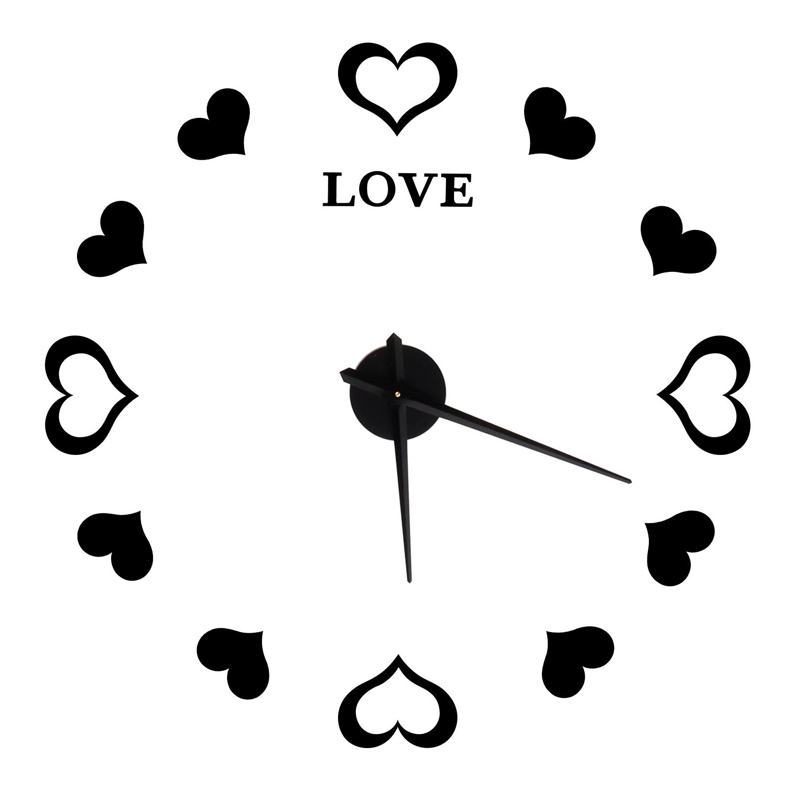 Innovative   Wall Clock Acrylic Mirror   Wall Sticker Clock for Home Decoration