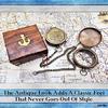 Poem Compass Handmade Solid Brass Navigational  Marine Compass with Wooden Box