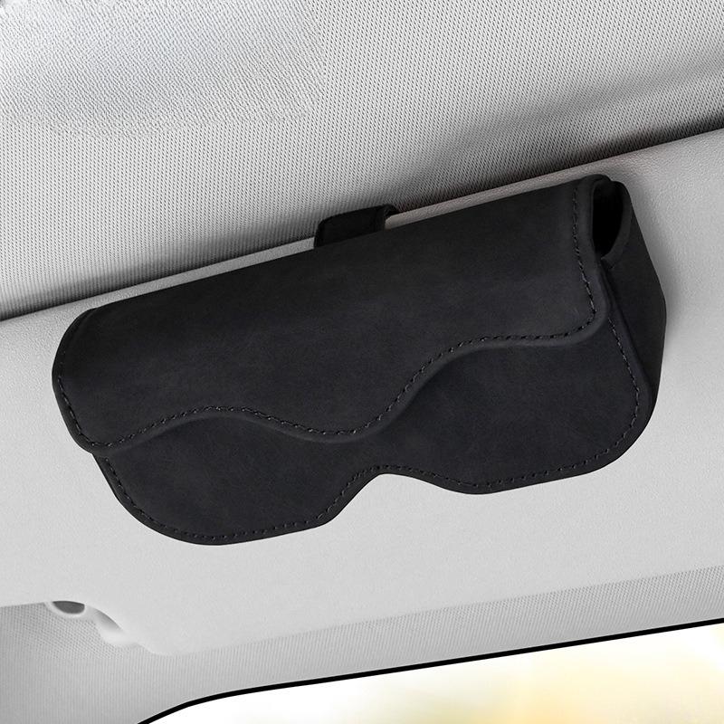 Magnetiska Multifunktionella Glasögonklämmor bilverktyg Bilglasögonfodral Automatisk Stängning Halkfri Automatisk Solskydd Glasögonhållare