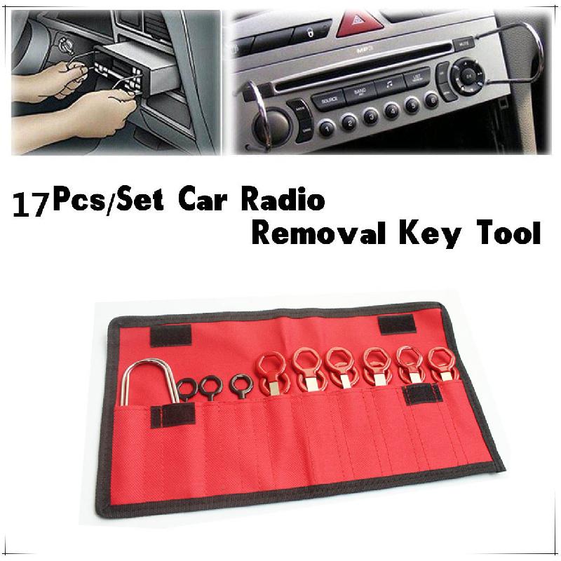 

17 Pcs Portable Car Suv Radio Stereo Audio Removal+Installer Key Tools Universal
