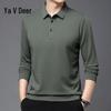 Yalu Men's Premium Cashmere Long Sleeve Polo Shirt