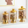 Golden Sealed Food-Grade Transparent Storage Jar with Lid for Dried Fruit and Snacks – Moisture-Proof Ornament