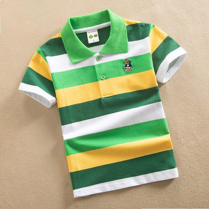 

Мальчики и девочки, детские футболки, детская одежда, летние корейские футболки с лацканами из чистого хлопка с короткими рукавами, новый стиль 120cm