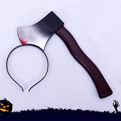 Halloween Horror Makeup Plastic Through Head Toys Headwear for Women Men Teen Costume