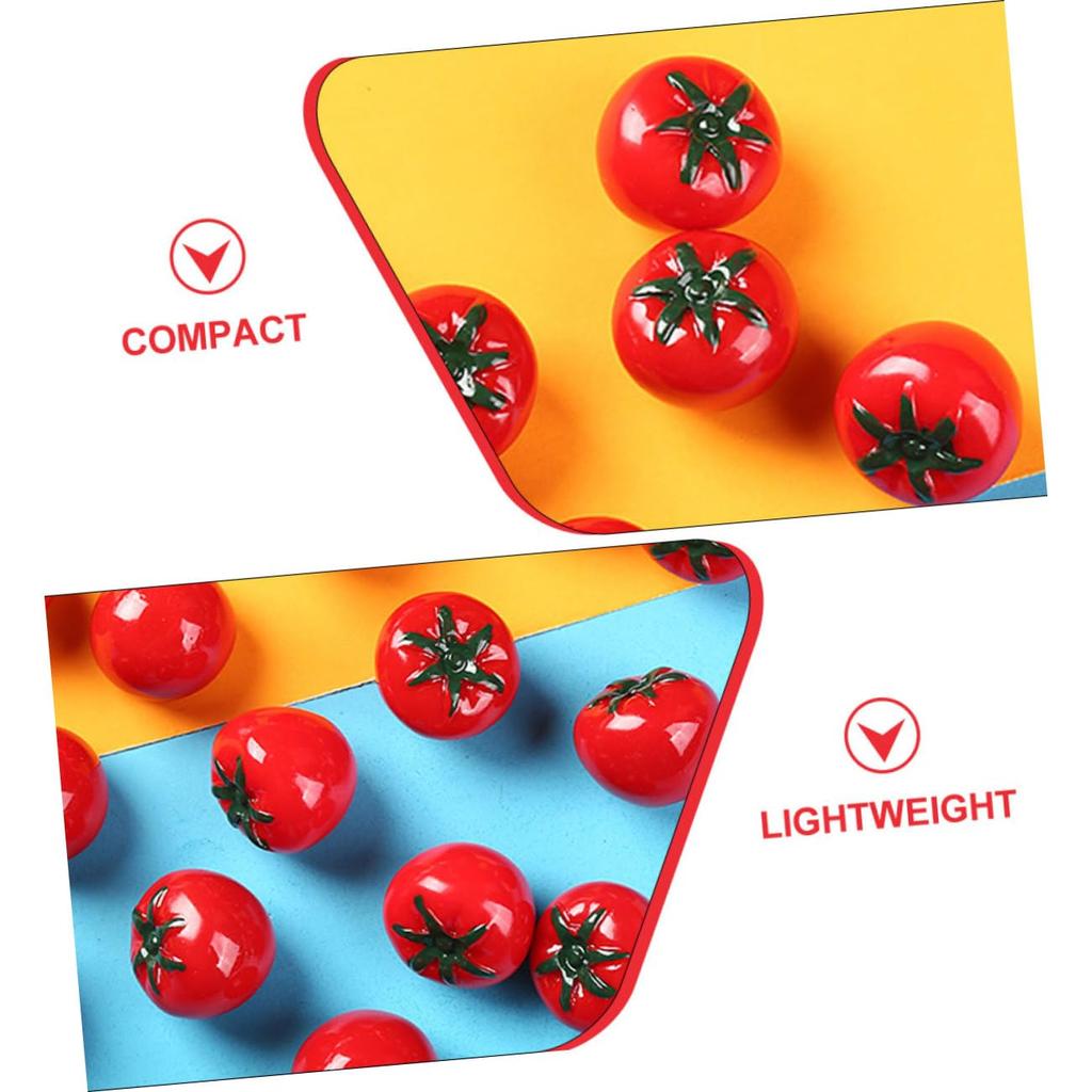 ORFOFE 10pcs Imitation Tomato Miniature Photography Mini Simulation Tomato Greenhouse Fruit Simulated Tomato Miniature Fruit Decoration Greenhouses,