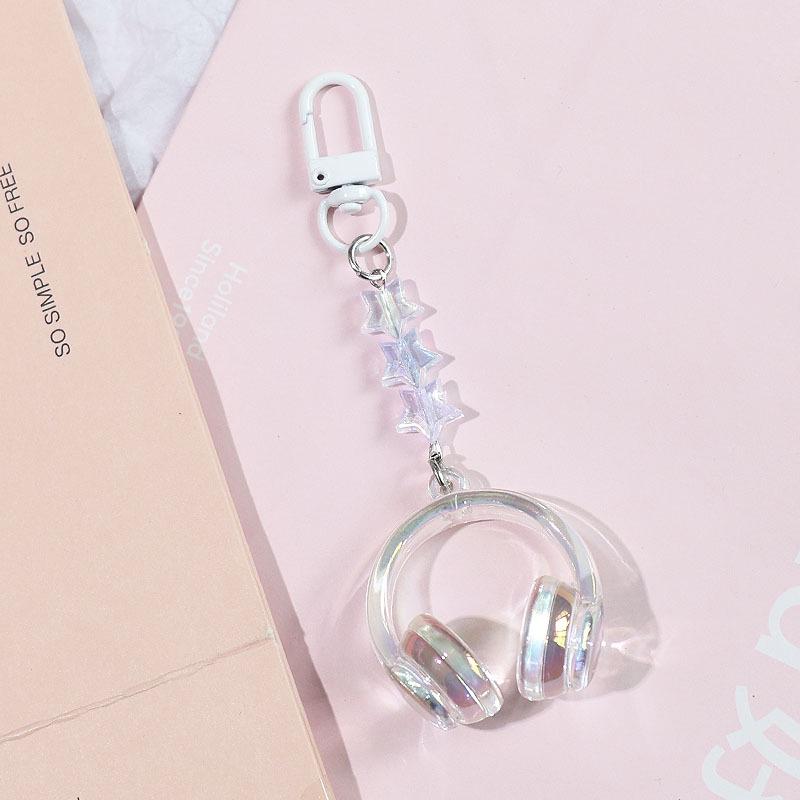 3D Headphone Keychain: Stylish Laser Pendant for Backpacks - Perfect Best Friend Gift