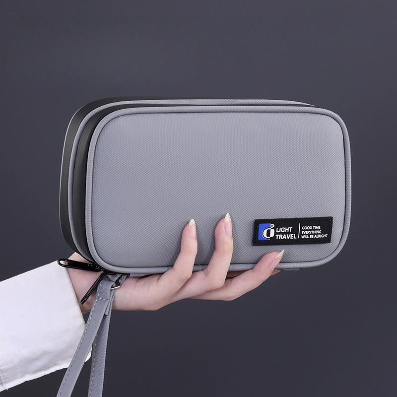 Hard Disk, USB Data Cable & Charger Storage Bag - Multifunctional Organizer with Multiple Compartments, Shockproof & Portable