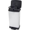 Poubelle a Pédale - DECO BIN DUO RECTANGLE - 46 L (23+23L) - Gris Métallisé - Curver