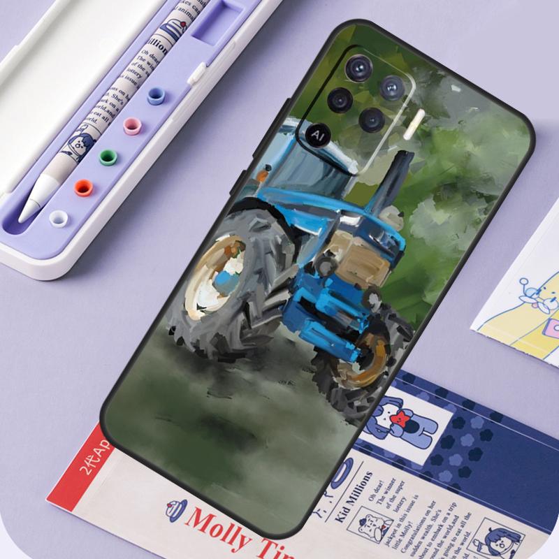 Farm Vehicle Tractor For Oppo A94 A74 A54 A15 A18 A38 A58 A78 A98 A40 A60 A80 A16 A76 A96 A57 A17 A77 A5 Pro Case