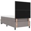 Box Spring Bed with Headboard Taupe 90 x 190 cm Fabric
