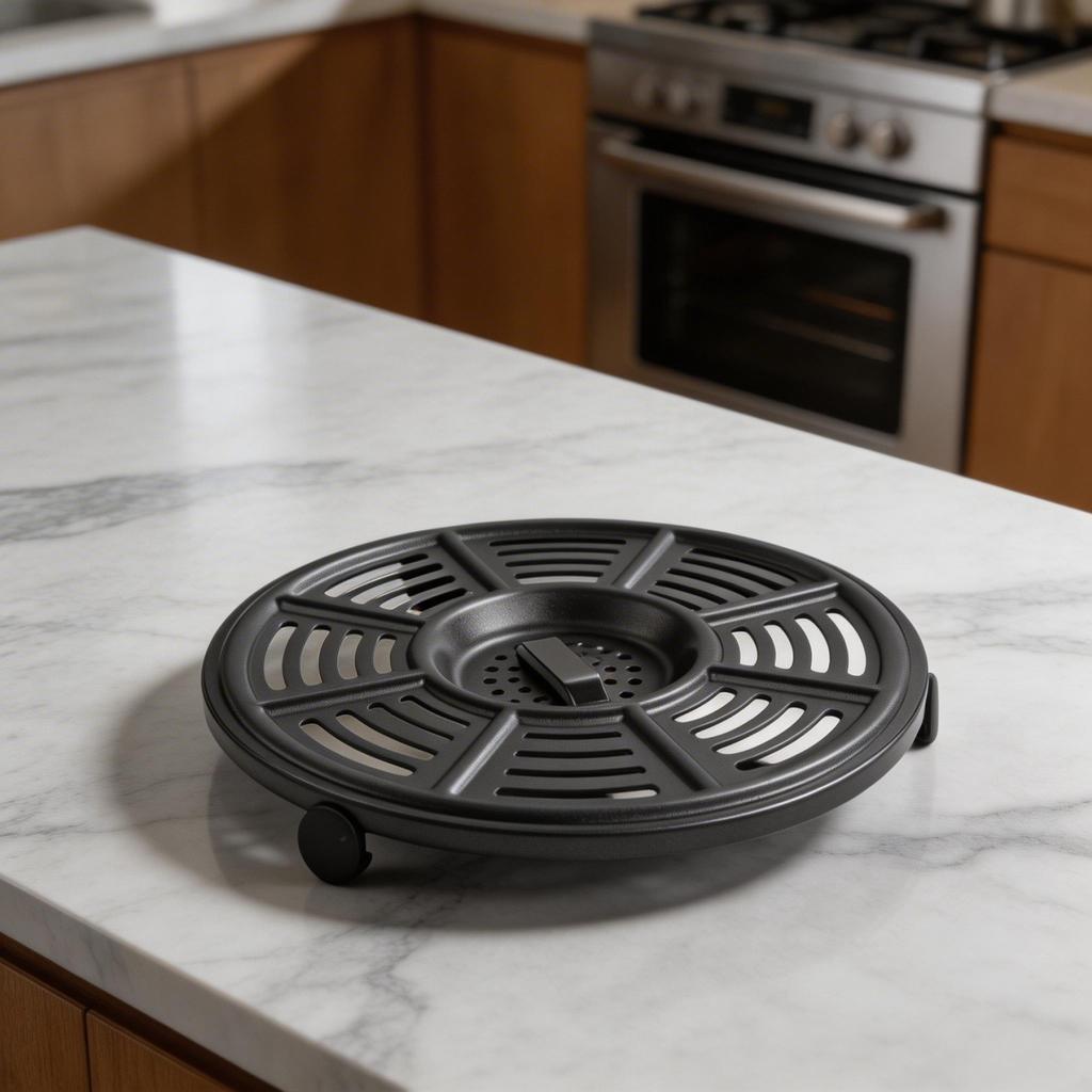 Carbon Steel Material Air Fryer Crisper Plate Easy To Clean Grill