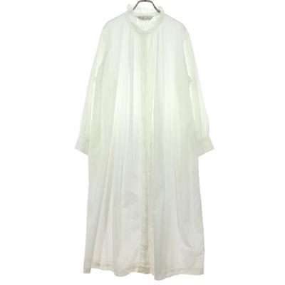 MidiUmi Long Sleeve Shirt Dress White Race Women Used