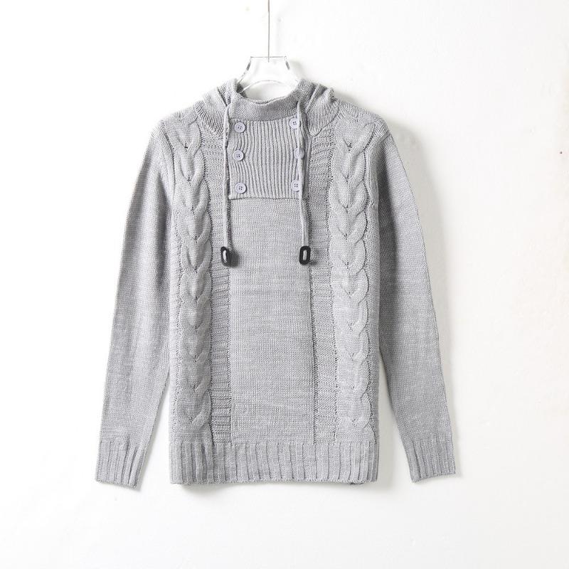 Men S Fitted Hooded Pullover Plus Size Knit Sweater