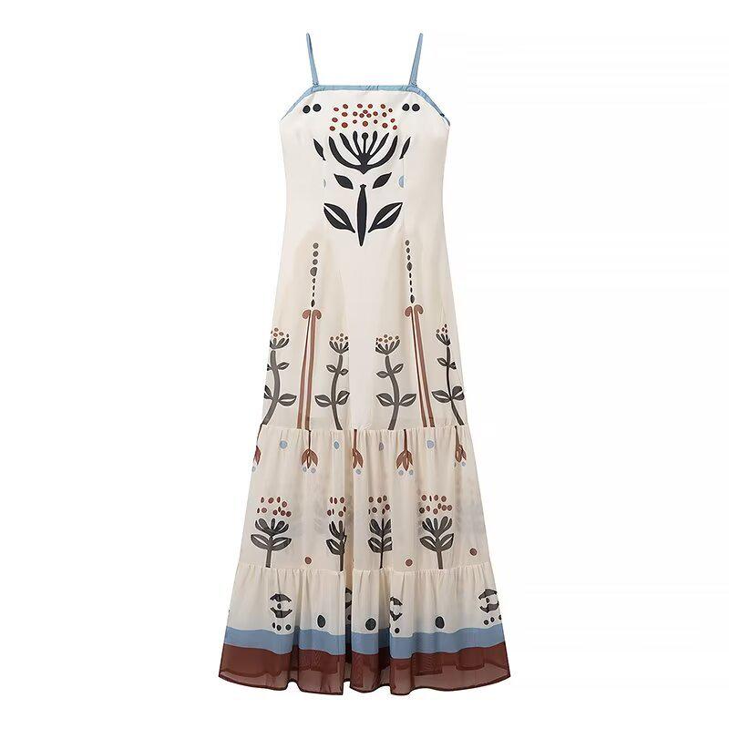 

Весна 2024 г. Платье из тюля в этническом стиле с цветочной вышивкой и складками Medium синий