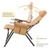 Adjustable 5-Position Folding Chair With Pillow & Armrests - Perfect For Outdoor Camping, Fishing, And Patio Relaxation
