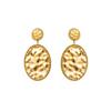 French Retro Geometric Stainless Steel Earrings Women's Exaggerated Titanium Steel Stud Earrings Fashionable Jewelry Accessories
