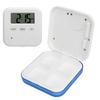Portable Medicine Box with Timer Smart Medication   with   Vibration Reminder 4 Large Compartments Medicine Case