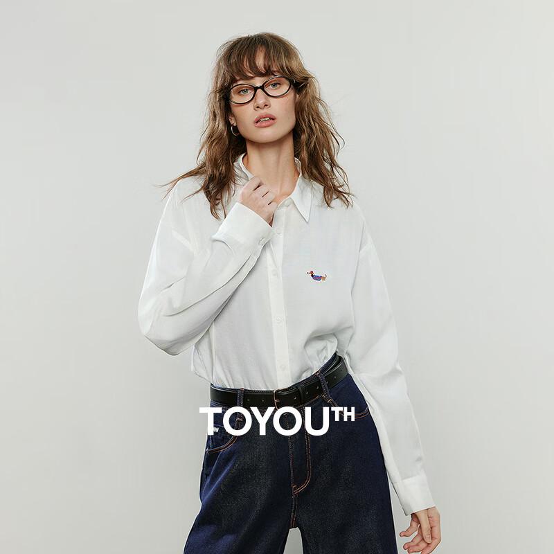 Chuyu Women s Dachshund Embroidered Lyocell Ramie Shirt S