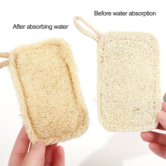 Loofah Dish Scrubber Convenient Dish Pot Washing Cloth Quick Drying Loofah Cleaning Pad for Home Kitchen