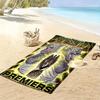 Penrith Panthers Charge Print Beach Towel, Large Soft Quick Dry Towel for Beach Camping Swimming