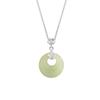 Tichiya S925 Sterling Silver Ping'an Buckle Necklace for Women - New Chinese Style Hetian Jade Clavicle Chain