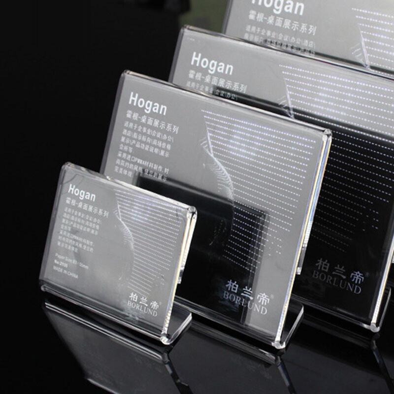 Acrylic L-Shaped Desktop Display Sign