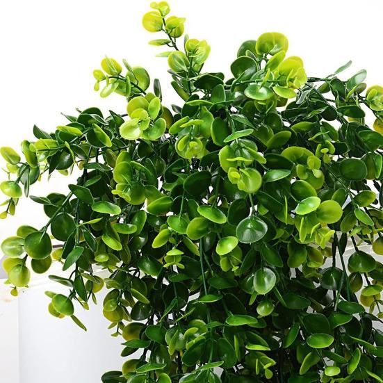 4Pcs 30-Inch Hanging Artificial Green Plants Realistic Fake Eucalyptus Leaf Vine Indoor