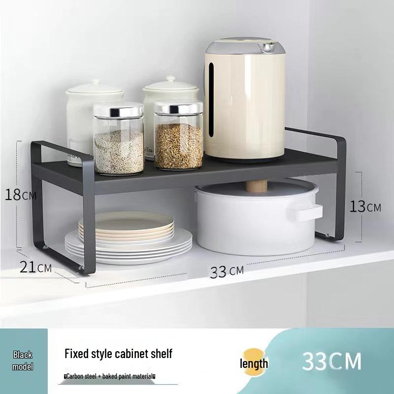 Infällbart köksförvaringsställ - Skåporganisatör för kryddor, kastruller och skålar