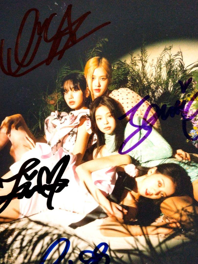 

[USED] BLACKPINK autographed 2L size photo...BLACKPINK...3