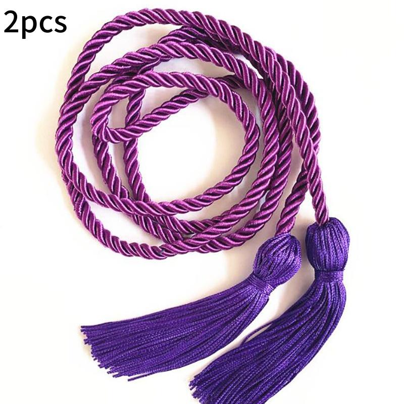 1/2pcs Graduation Honor Cords Craft Braided Tassels Drawstring Rope Polyester Yarn Honor Cord Graduation Students Bachelor Gown