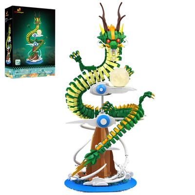 JMBricklayer Drachen Bausteine Set mit Lichtern 70007, Bauspielzeug für Erwachsene, Cooles Tier Drachen Modell, Drachen Bausteine Bauspielzeug,